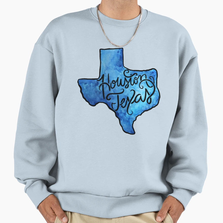 Houston Texas Sweatshirt - Minimalist Print Men Women - T-Shirt, Sweatshirt, Hoodie