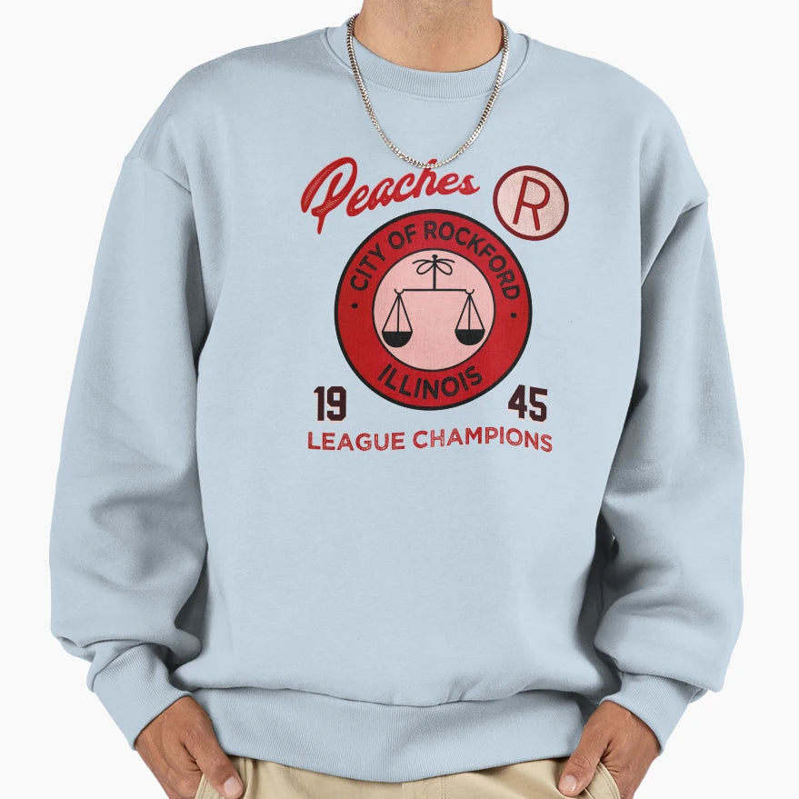 Rockford Peaches Aagpbl Patch Sweatshirt - Minimalist Print Unisex - T-Shirt, Sweatshirt, Hoodie