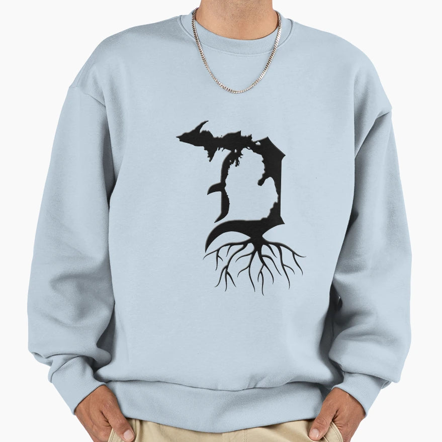 Michigan Detroit Roots Sweatshirt - Graphic Print for Adults - T-Shirt, Sweatshirt, Hoodie