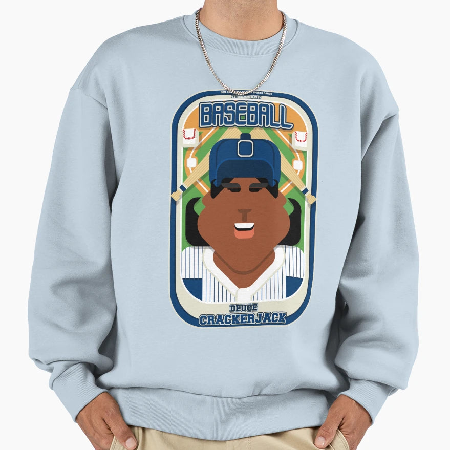 Baseball Blue Pinstripes Deuce Sweatshirt - Custom Art Print Men Women - T-Shirt, Sweatshirt, Hoodie