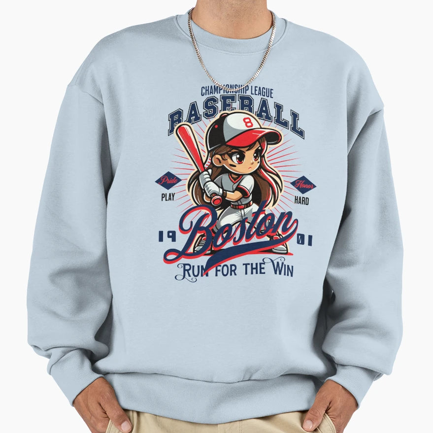Boston Baseball Sweatshirt - Graphic Print Unisex - T-Shirt, Sweatshirt, Hoodie