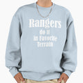 Rangers Do It White Sweatshirt - Aesthetic Graphic for Adults - T-Shirt, Sweatshirt, Hoodie