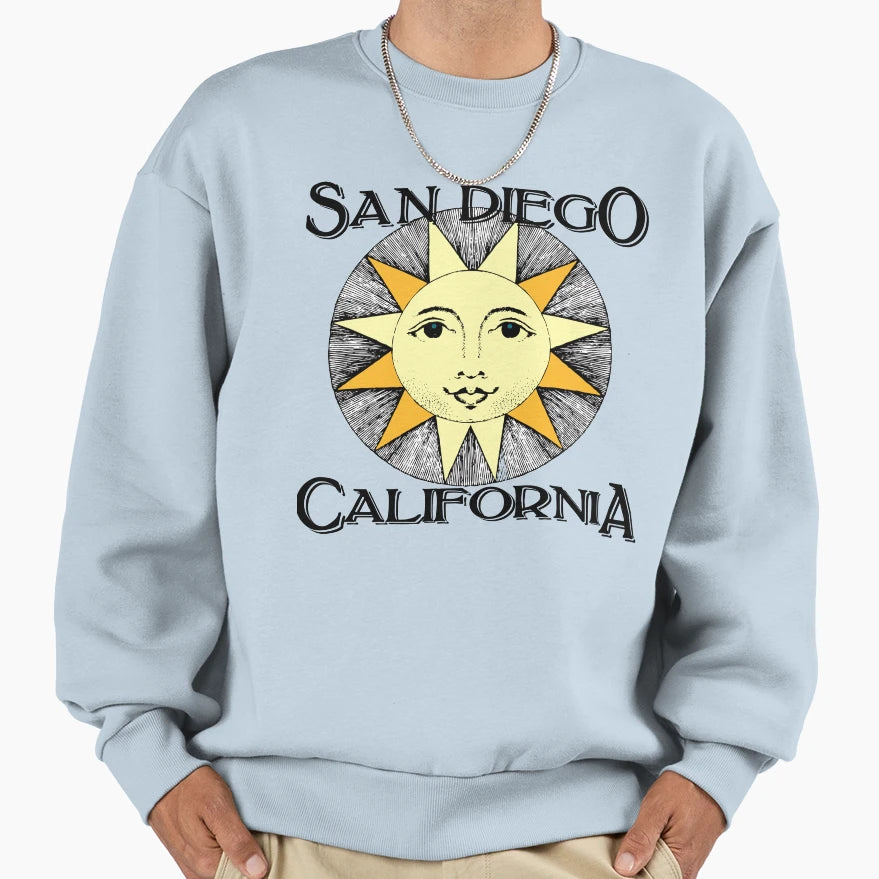 San Diego California Sweatshirt - Minimalist Print Men Women - T-Shirt, Sweatshirt, Hoodie