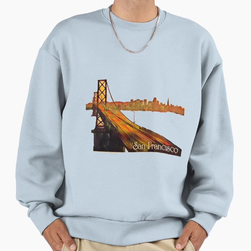 Golden Gate Sweatshirt - Custom Art Print Men Women - T-Shirt, Sweatshirt, Hoodie