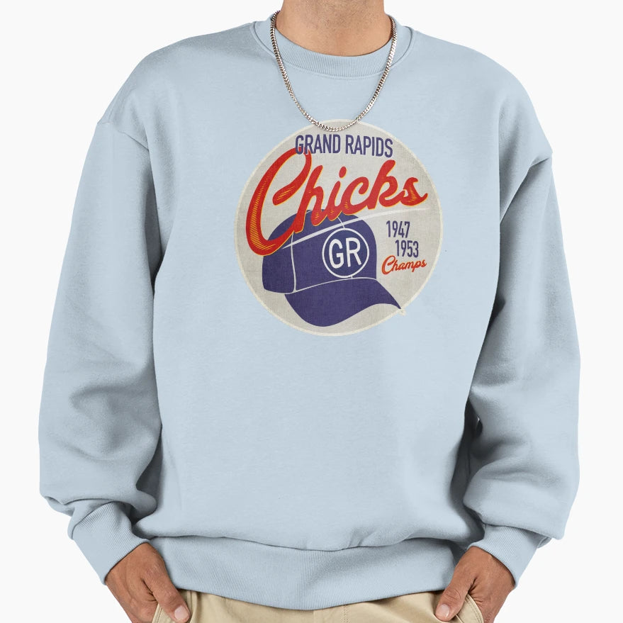 Grand Rapids Chicks Aagpbl Hat Grand Sweatshirt - Minimalist Print Unisex - T-Shirt, Sweatshirt, Hoodie