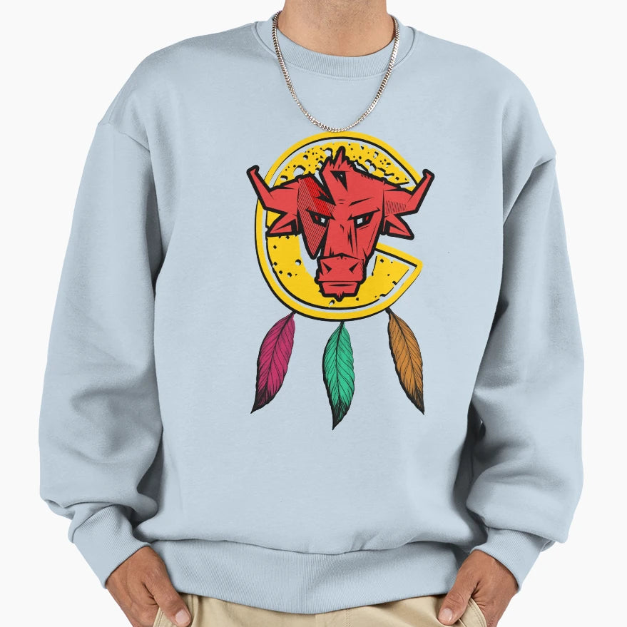 Indian Chicago Bull Sweatshirt - Trendy Graphic Men Women - T-Shirt, Sweatshirt, Hoodie