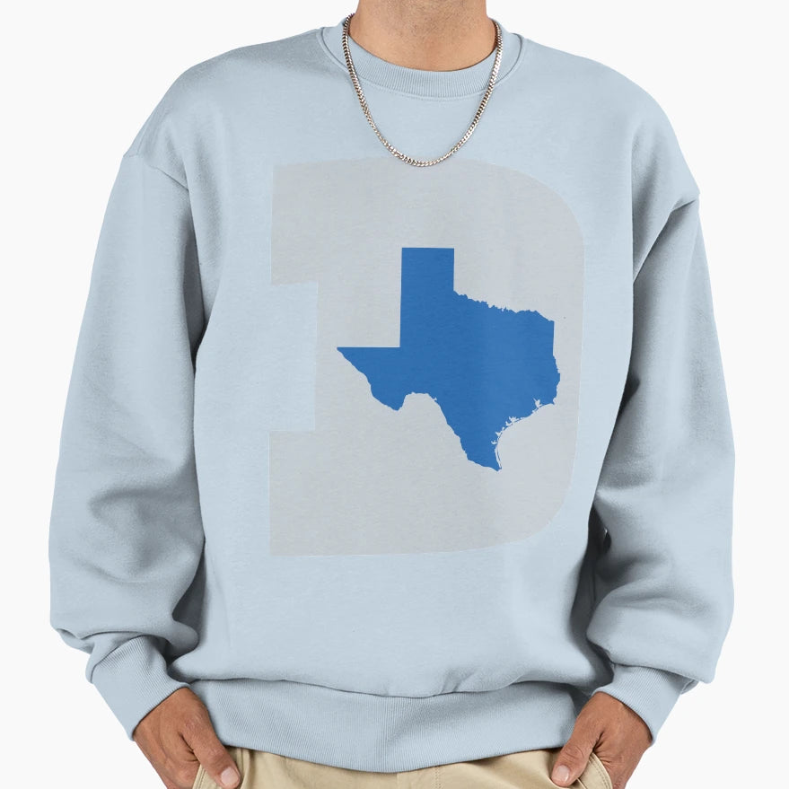 D Texas Silver B Ball Blue Sweatshirt - Streetwear Style Unisex - T-Shirt, Sweatshirt, Hoodie