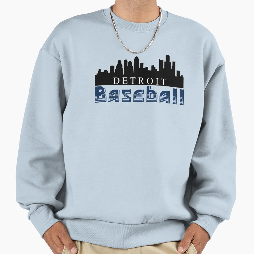 Detroit City Skyscraper Skylines Sweatshirt - Minimalist Print Unisex - T-Shirt, Sweatshirt, Hoodie