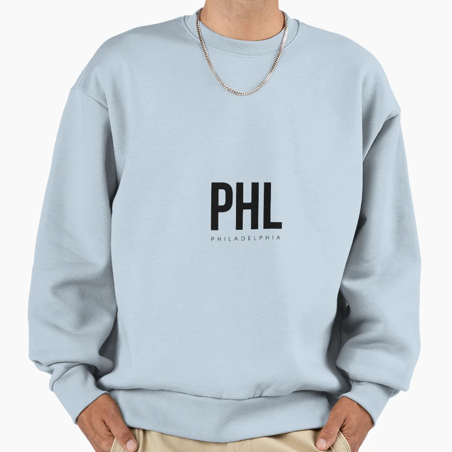 Phl Philadelphia Airport Code Sweatshirt - Unique Graphic Unisex - T-Shirt, Sweatshirt, Hoodie