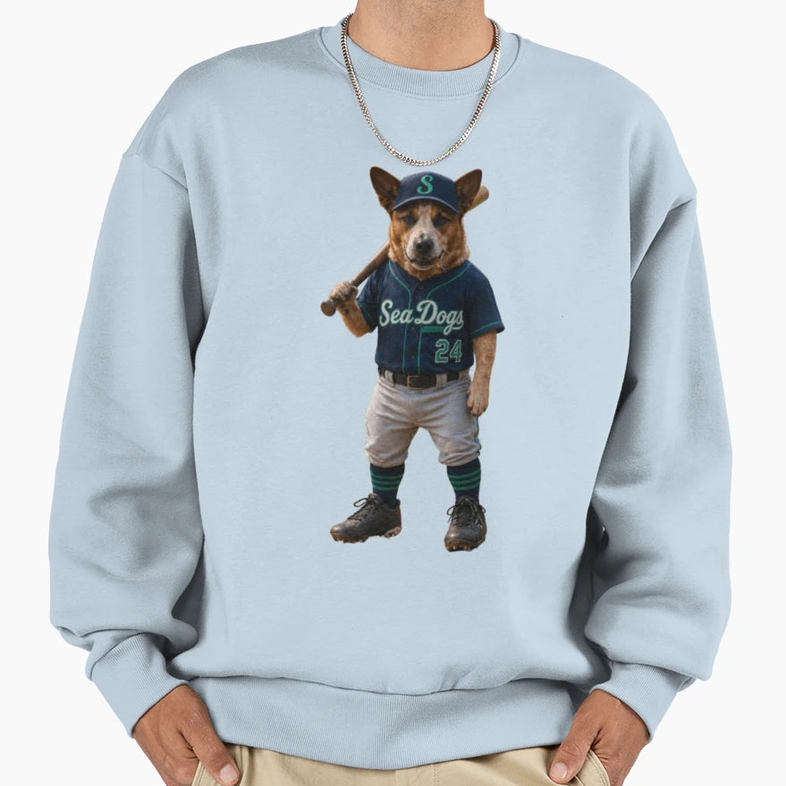 Cash Seadogs Baseball Player Dog T-Shirt - Unique Graphic for Adults - T-Shirt, Sweatshirt, Hoodie