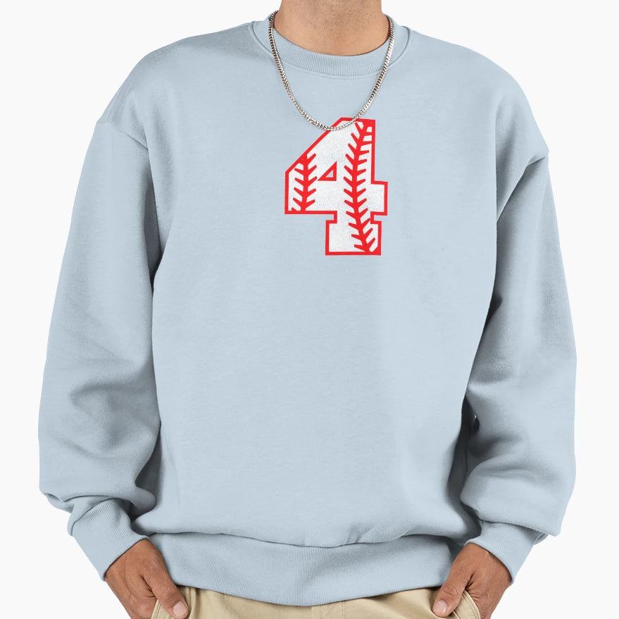 Baseball Number 4 Sweatshirt - Aesthetic Graphic Unisex - T-Shirt, Sweatshirt, Hoodie