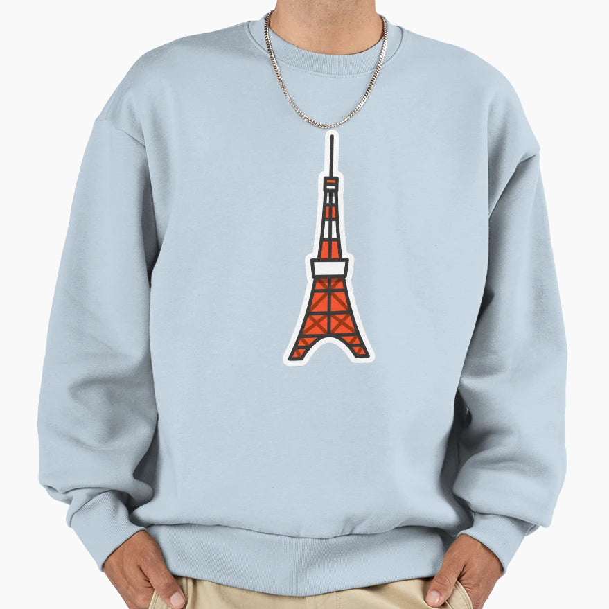 Kawaii Tokyo Tower Japan Sweatshirt - Novelty Apparel Unisex - T-Shirt, Sweatshirt, Hoodie
