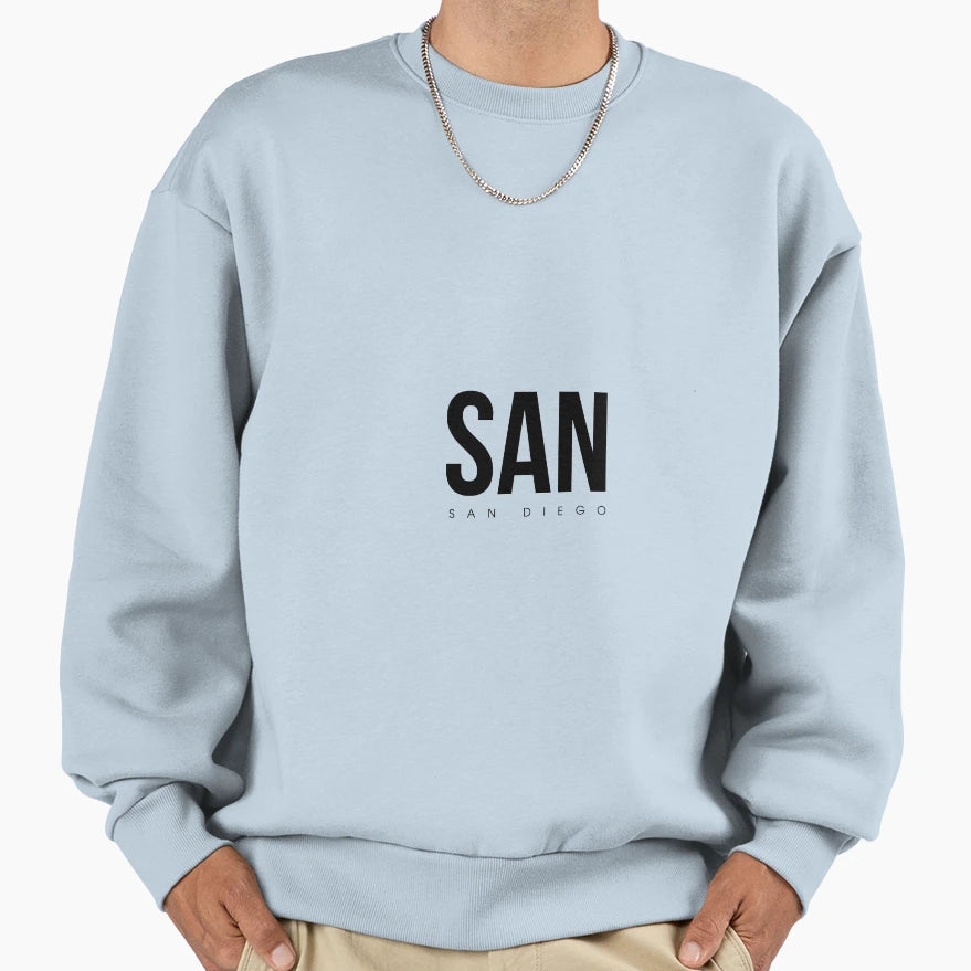 San San Diego Airport Code Sweatshirt - Minimalist Print Unisex - T-Shirt, Sweatshirt, Hoodie