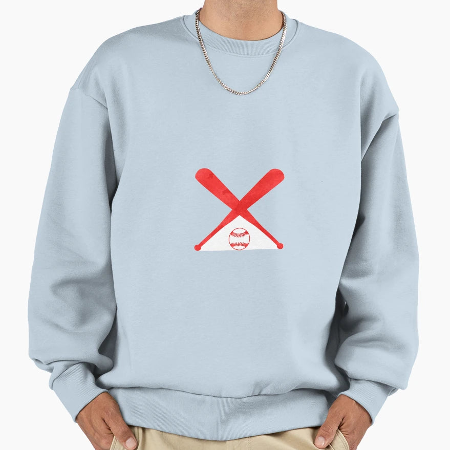 Softball Red Sweatshirt - Minimalist Print for Adults - T-Shirt, Sweatshirt, Hoodie