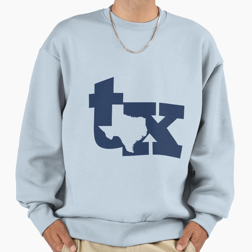 Tx Blue Sweatshirt - Unique Graphic for Adults - T-Shirt, Sweatshirt, Hoodie