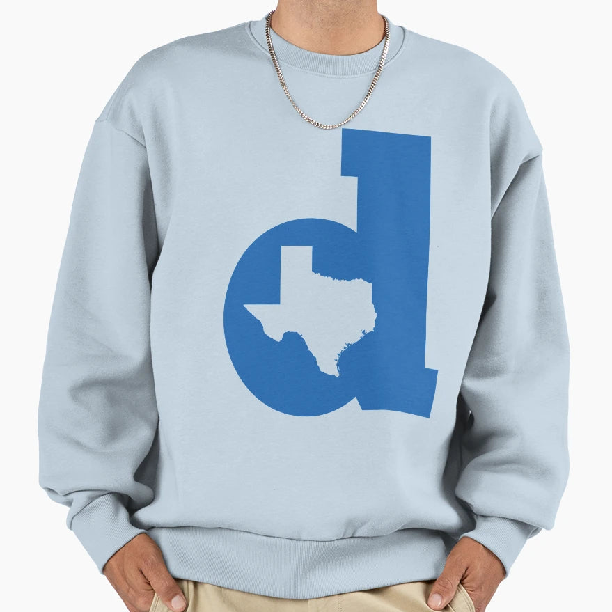 Lowercase D B Ball Blue Sweatshirt - Fun Novelty Design Unisex - T-Shirt, Sweatshirt, Hoodie