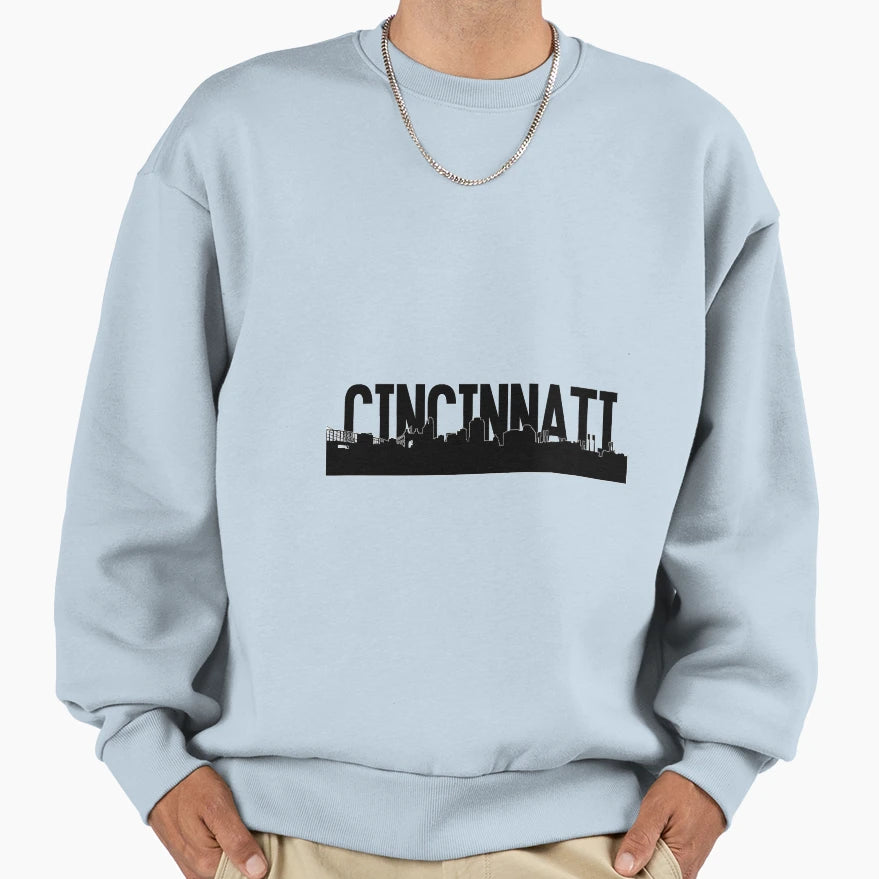 Cincinnatti Skyline Sweatshirt - Aesthetic Graphic Unisex - T-Shirt, Sweatshirt, Hoodie