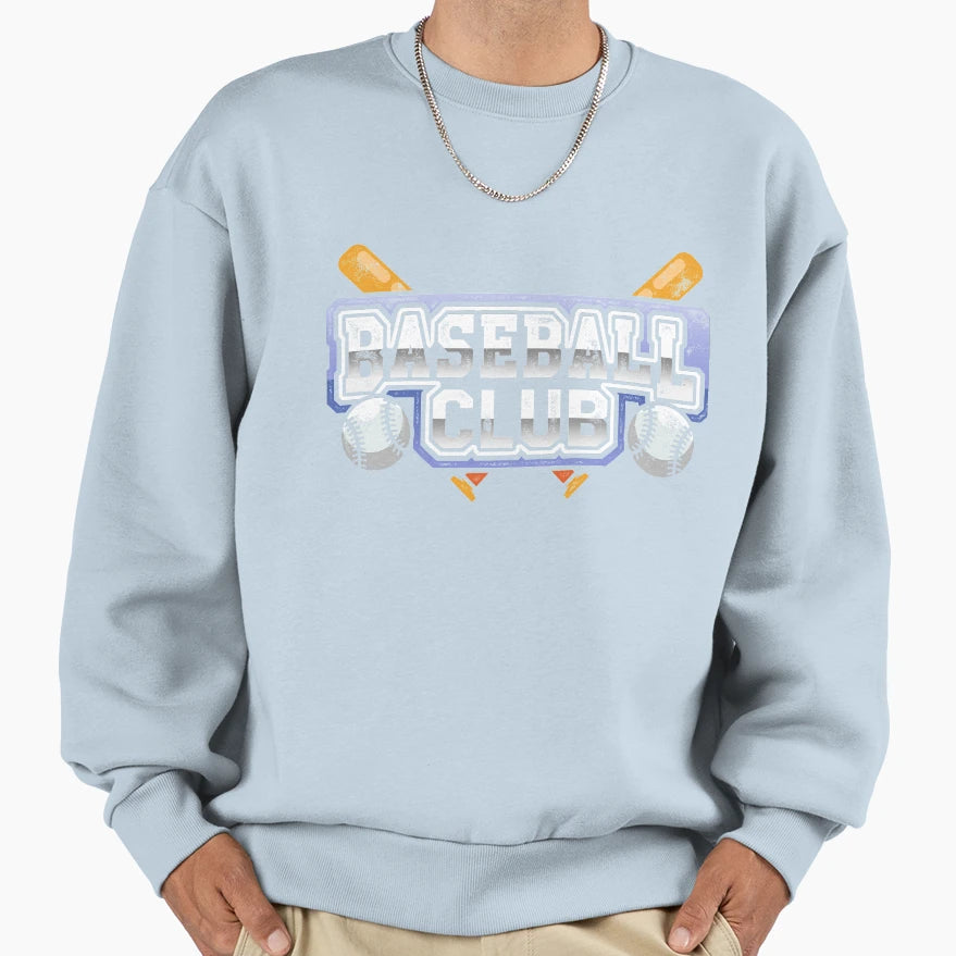 Baseball Club Sweatshirt - Casual Everyday Wear Men Women - T-Shirt, Sweatshirt, Hoodie