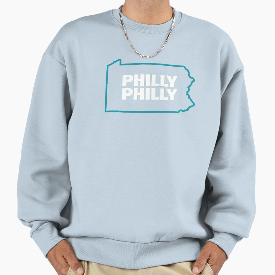 Philly Philly State Sweatshirt - Fun Novelty Design for Adults - T-Shirt, Sweatshirt, Hoodie