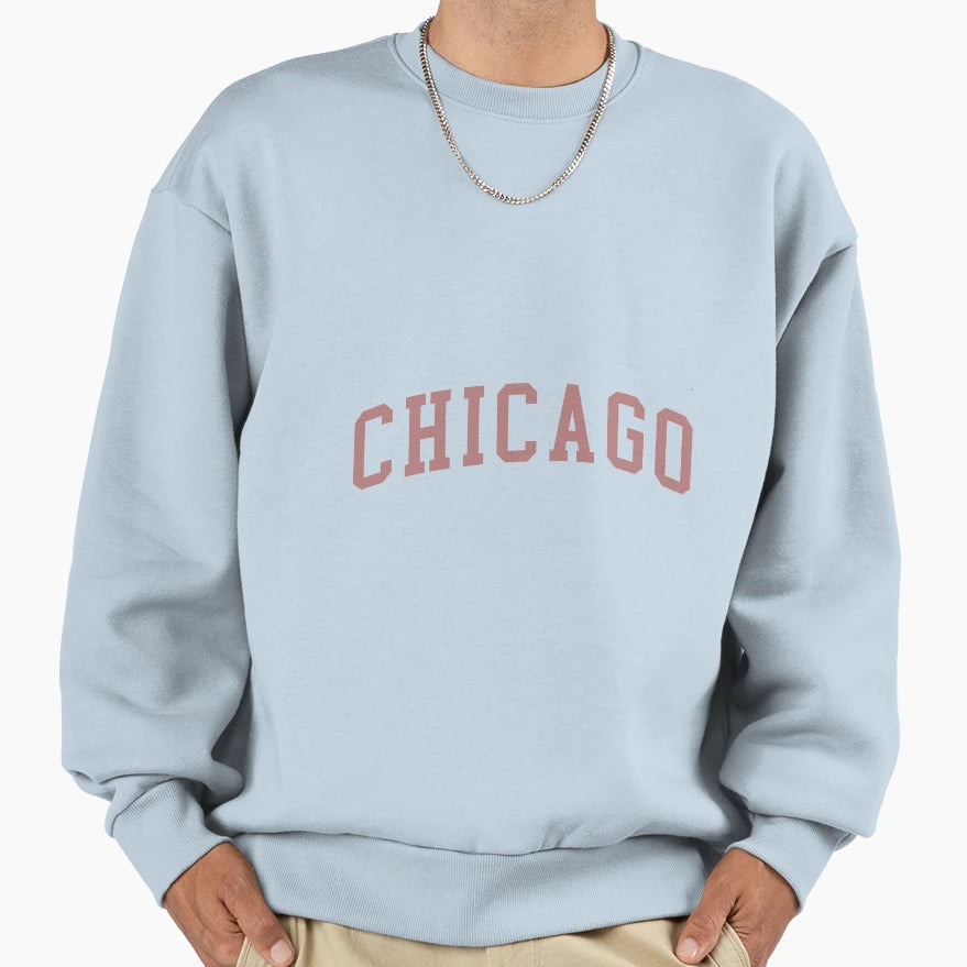 Chicago Varsity Red Sweatshirt - Minimalist Print Unisex - T-Shirt, Sweatshirt, Hoodie