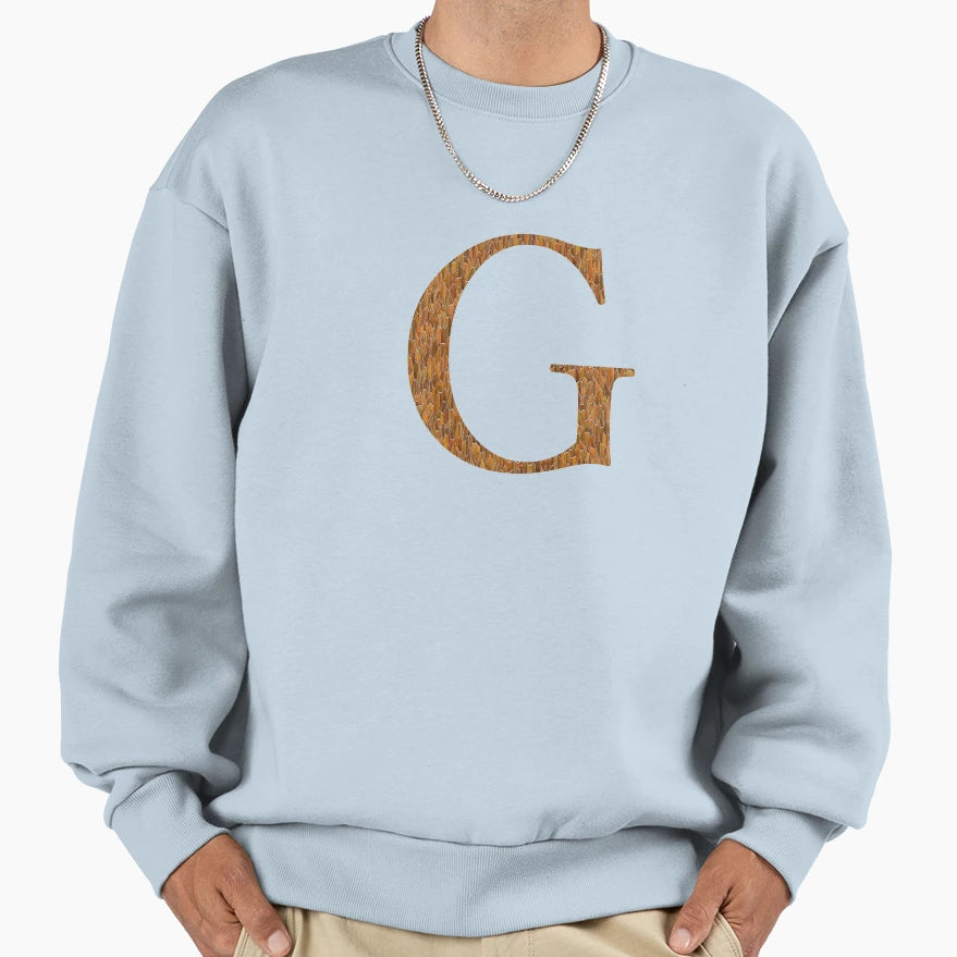 Alphabet Letter G Sweatshirt - Unique Graphic for Adults - T-Shirt, Sweatshirt, Hoodie