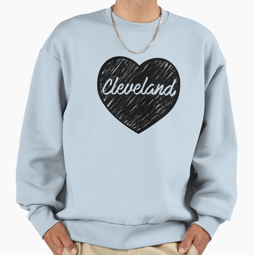 I Love Cleveland I Heart Cleveland Sweatshirt - Fun Novelty Design Unisex - T-Shirt, Sweatshirt, Hoodie