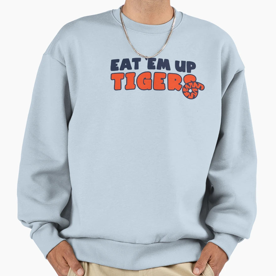 Eat Em Up Tigers Sweatshirt - Minimalist Print for Adults - T-Shirt, Sweatshirt, Hoodie