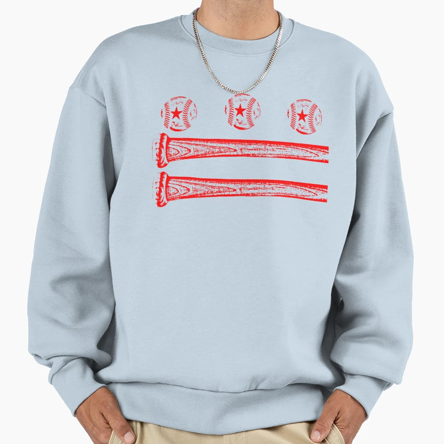 Dc Baseball Sweatshirt - Fun Novelty Design for Adults - T-Shirt, Sweatshirt, Hoodie
