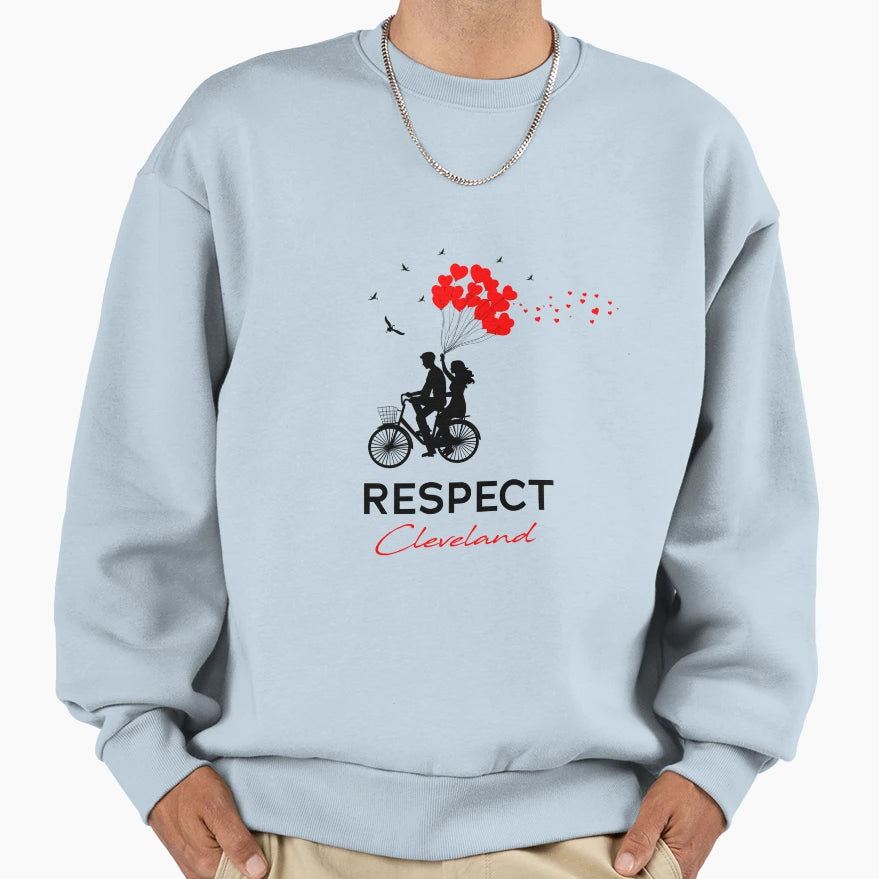 Respect Cleveland Sweatshirt - Trendy Graphic for Adults - T-Shirt, Sweatshirt, Hoodie