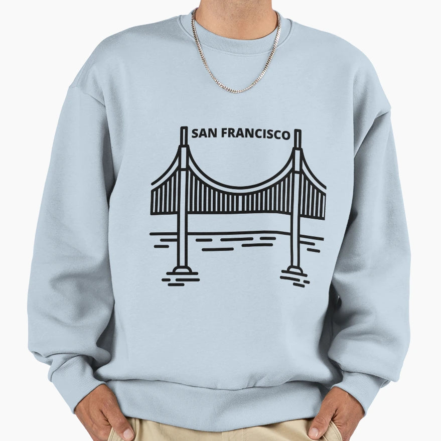 San Francisco Sweatshirt - Minimalist Print for Adults - T-Shirt, Sweatshirt, Hoodie