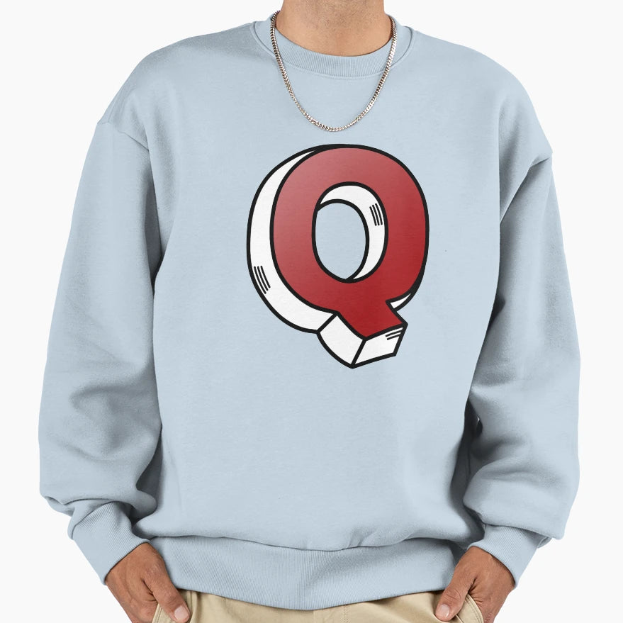 Letter Q Sweatshirt - Custom Art Print Men Women - T-Shirt, Sweatshirt, Hoodie