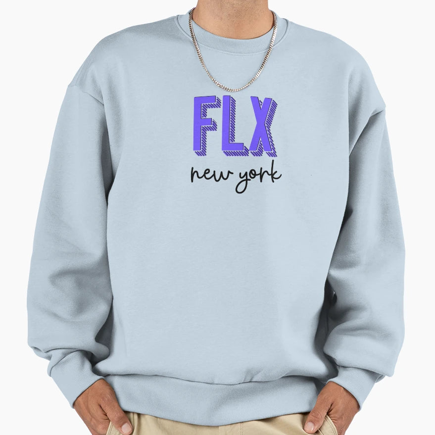Flx Ny Black Purple Sweatshirt - Unique Graphic for Adults - T-Shirt, Sweatshirt, Hoodie