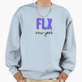 Flx Ny Black Purple Sweatshirt - Unique Graphic for Adults - T-Shirt, Sweatshirt, Hoodie