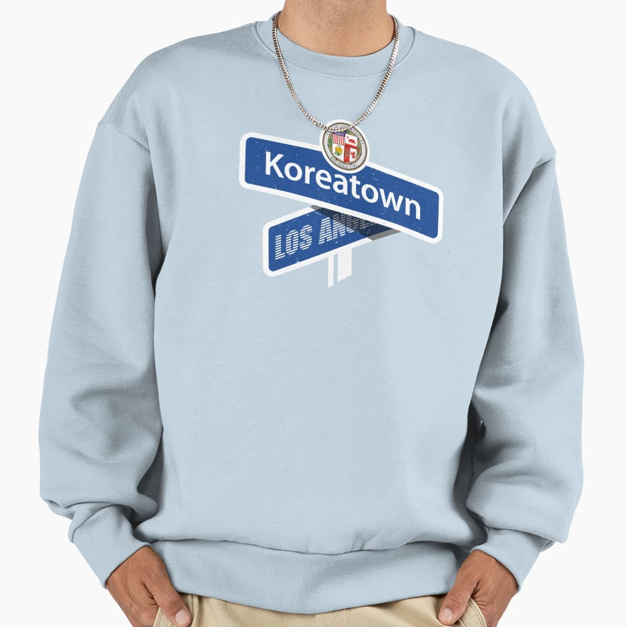 Koreatown Los Angeles K Pop K Sweatshirt - Minimalist Print Men Women - T-Shirt, Sweatshirt, Hoodie