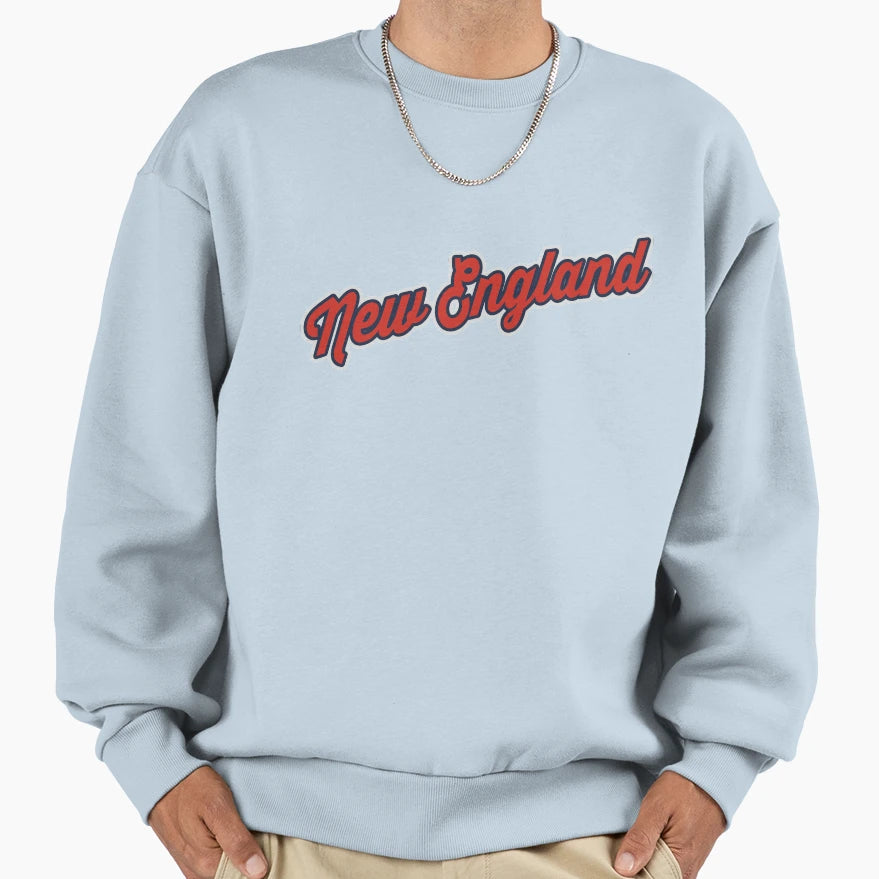 New England Script Sweatshirt - Custom Art Print Men Women - T-Shirt, Sweatshirt, Hoodie