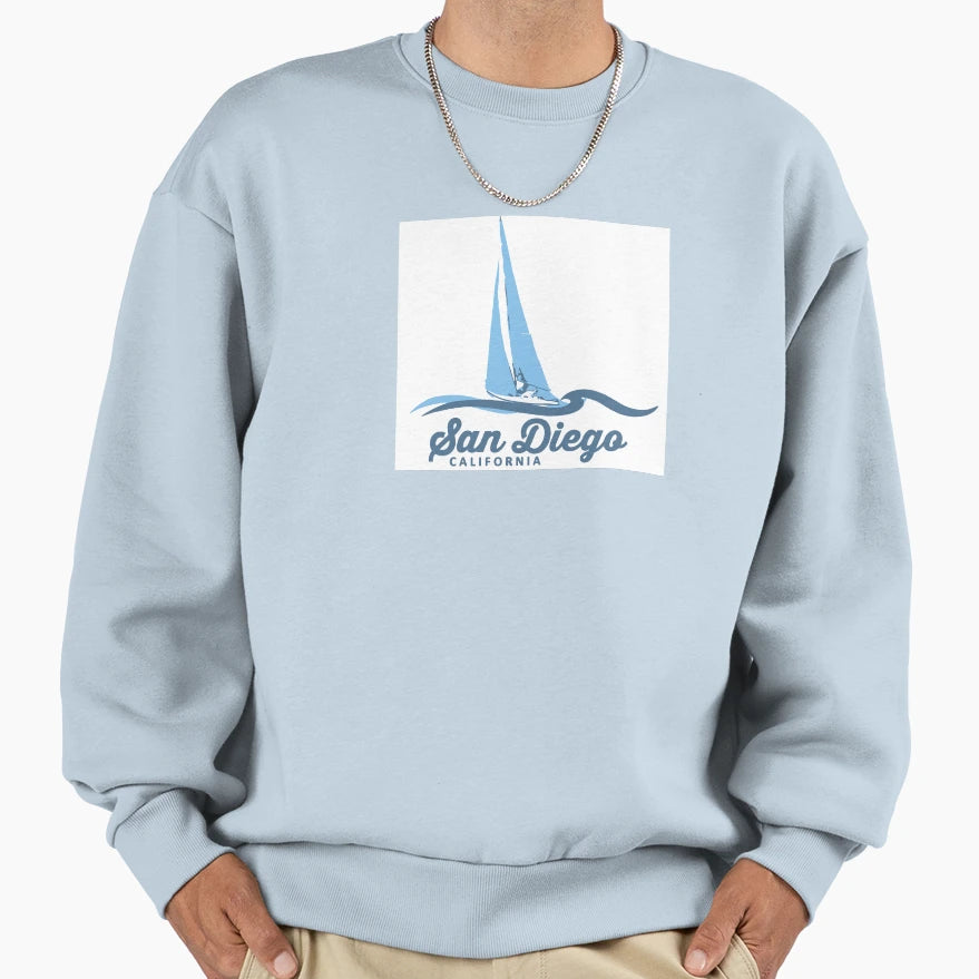 San Diego California Sweatshirt - Trendy Graphic for Adults - T-Shirt, Sweatshirt, Hoodie