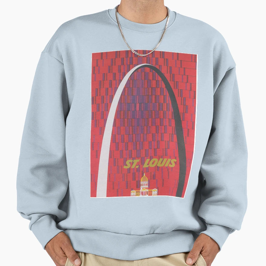 St Louis Gateway Arch Travel Sweatshirt - Aesthetic Graphic Men Women - T-Shirt, Sweatshirt, Hoodie