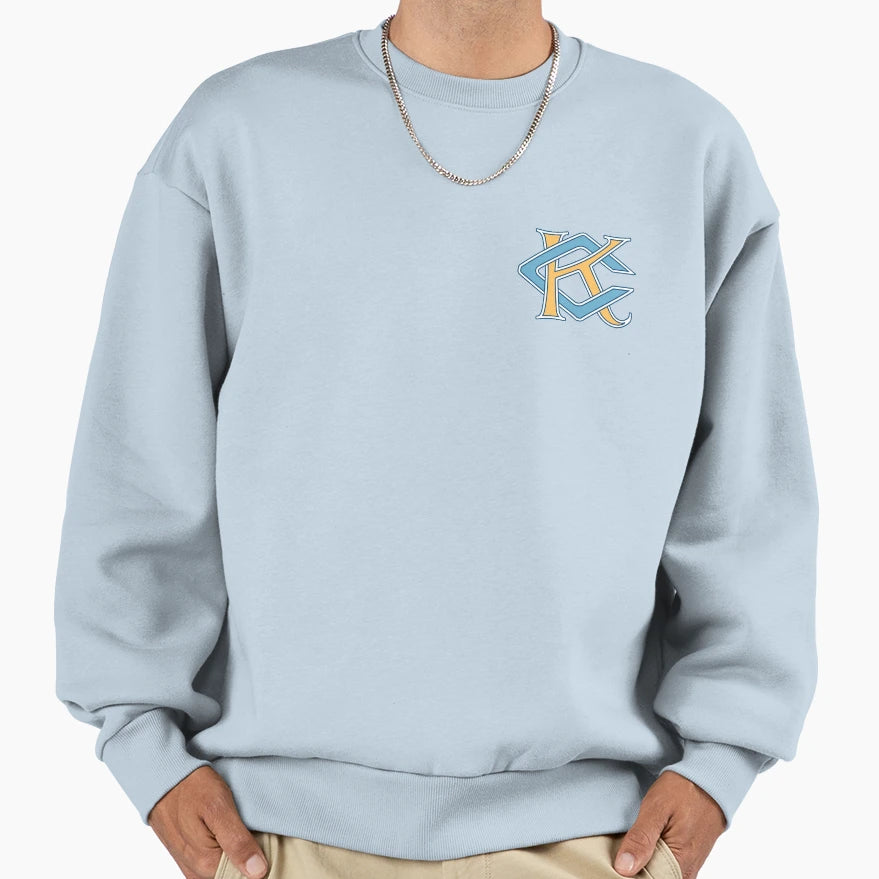 Kansas City Monogram Blue Yellow Sweatshirt - Minimalist Print Men Women - T-Shirt, Sweatshirt, Hoodie