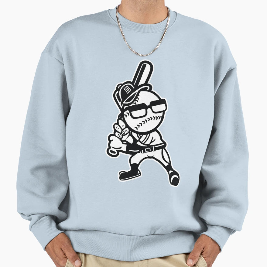 Baseball Bomber Sweatshirt - Casual Everyday Wear Men Women - T-Shirt, Sweatshirt, Hoodie
