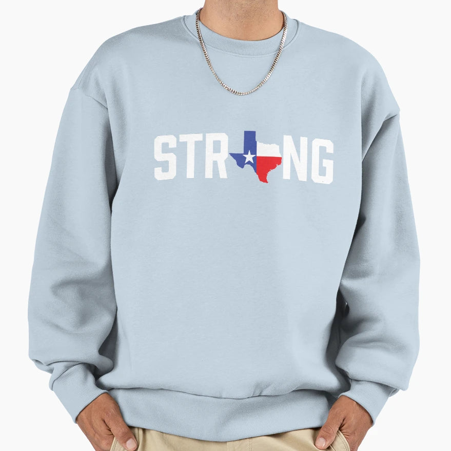 Texas State Strong Red White Blue Sweatshirt - Graphic Print Unisex - T-Shirt, Sweatshirt, Hoodie