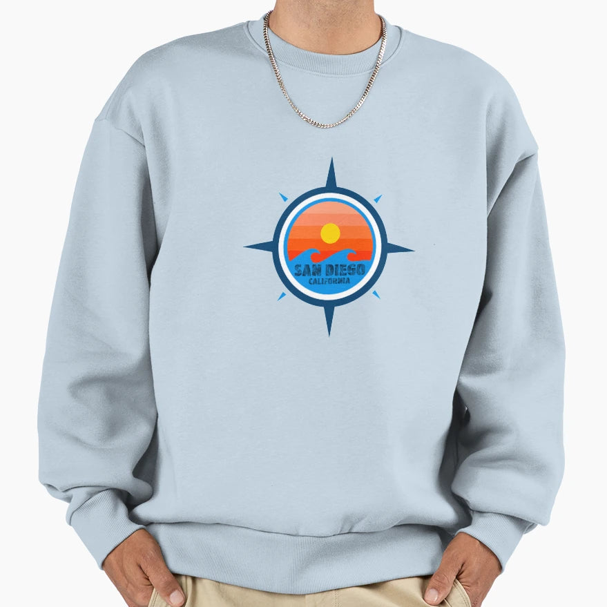 San Diego California Sweatshirt - Casual Everyday Wear Men Women - T-Shirt, Sweatshirt, Hoodie