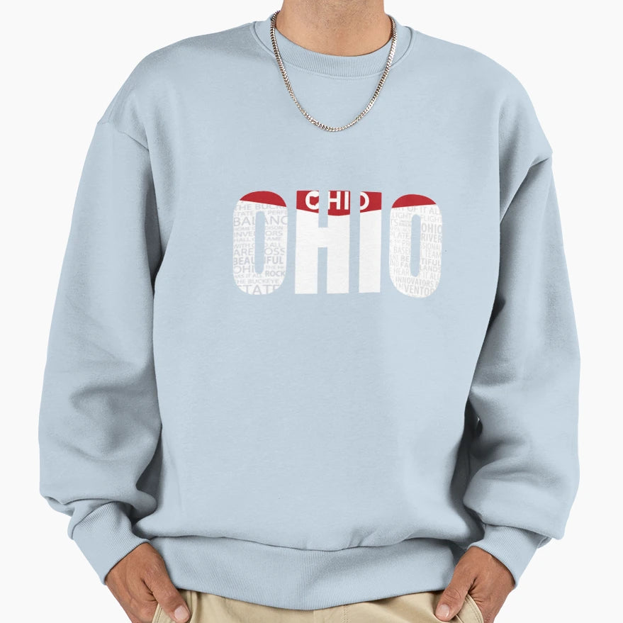 Ohio License Plate Sweatshirt - Graphic Print for Adults - T-Shirt, Sweatshirt, Hoodie
