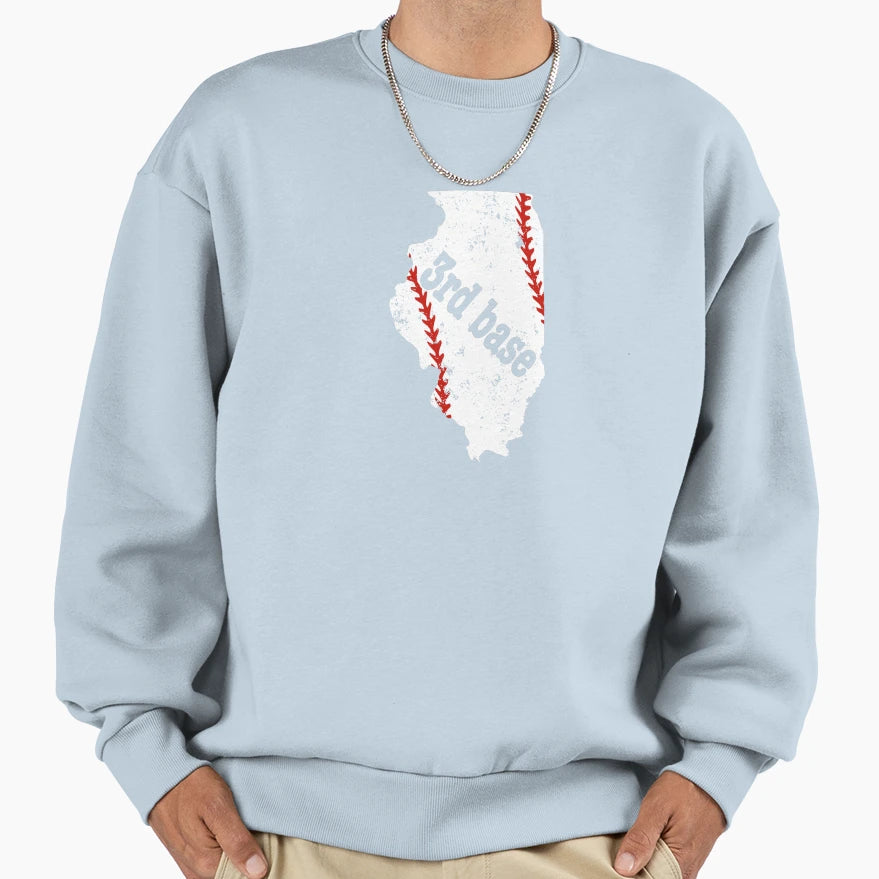 3Rd Base Baseball Illinois 3Rd Base T-Shirt - Fun Novelty Design Men Women - T-Shirt, Sweatshirt, Hoodie
