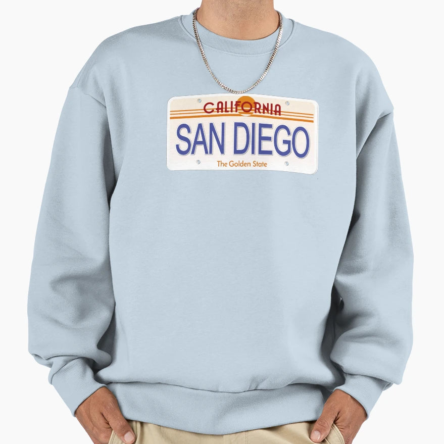 San Diego California State License Sweatshirt - Trendy Graphic for Adults - T-Shirt, Sweatshirt, Hoodie