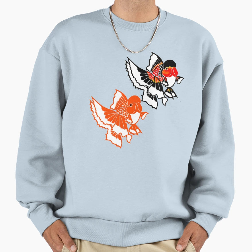 Oranda Goldfish Tri Color And Red Sweatshirt - Graphic Print for Adults - T-Shirt, Sweatshirt, Hoodie