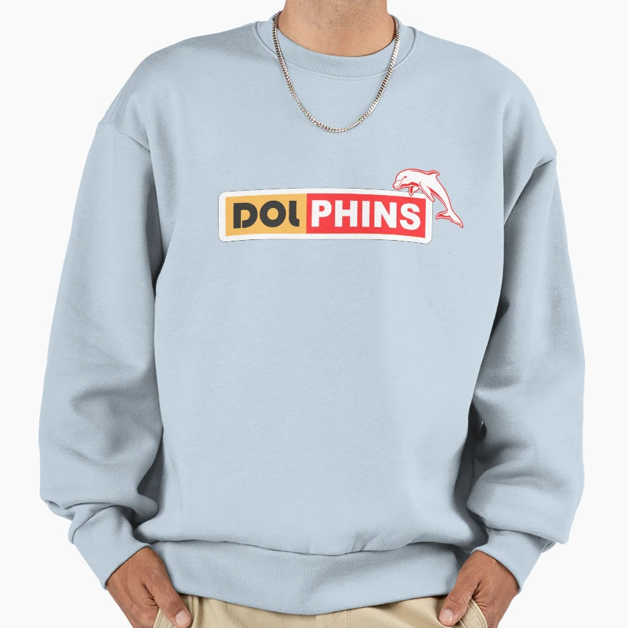 Dolphins Rugby Sweatshirt - Graphic Print for Adults - T-Shirt, Sweatshirt, Hoodie