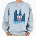 Chicago Train Sweatshirt - Casual Everyday Wear Unisex - T-Shirt, Sweatshirt, Hoodie