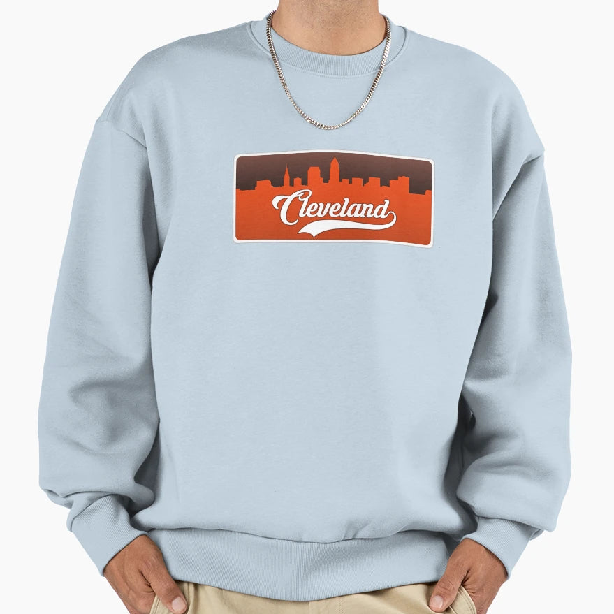 Cleveland Football Skyline Sweatshirt - Trendy Graphic Unisex - T-Shirt, Sweatshirt, Hoodie