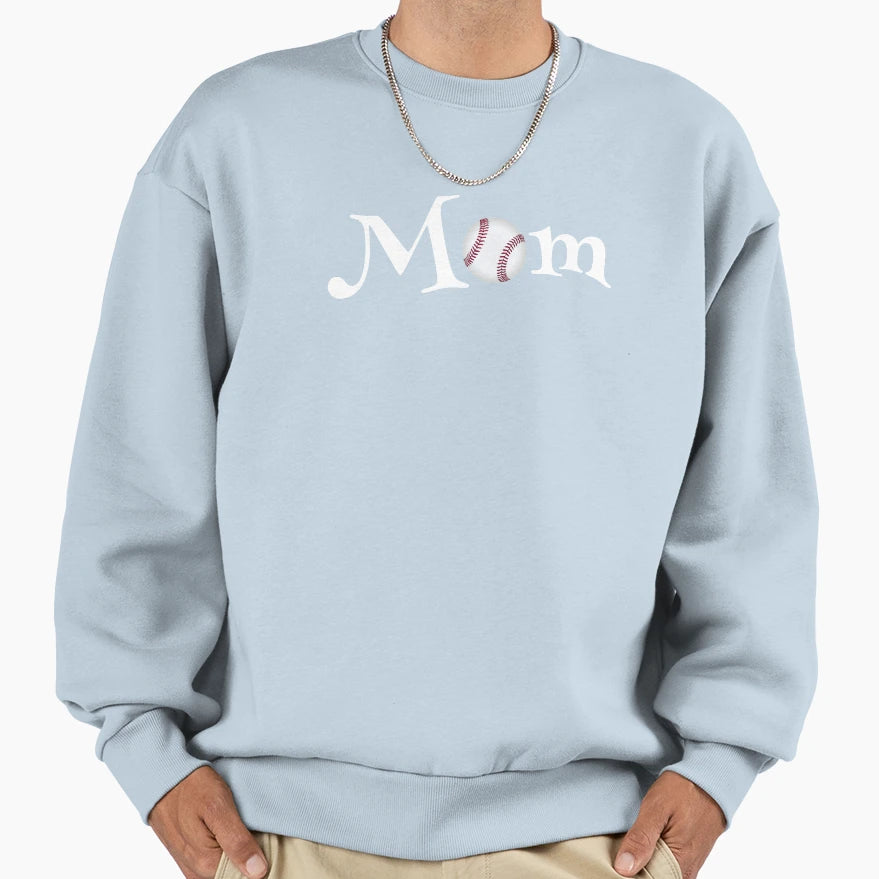 Baseball Mom Supportive Mom Sweatshirt - Fun Novelty Design for Adults - T-Shirt, Sweatshirt, Hoodie