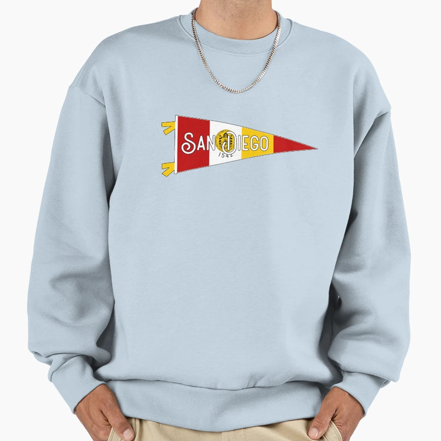 San Diego Flag Pennant Sweatshirt - Fun Novelty Design for Adults - T-Shirt, Sweatshirt, Hoodie